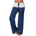 thumbnail image 3 of Pantalones Pantalones deportivos sueltos Mujer Pantalones Leggings de yoga informales de tiro alto, Azul, L Methold AP002116-23, 3 of 5
