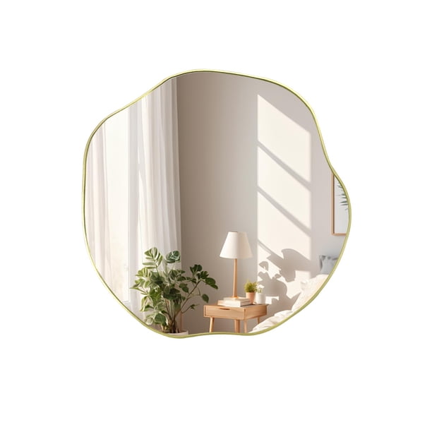 Espejo para Hogar POZINO 40 cm Irregular Sin Marco Dorado