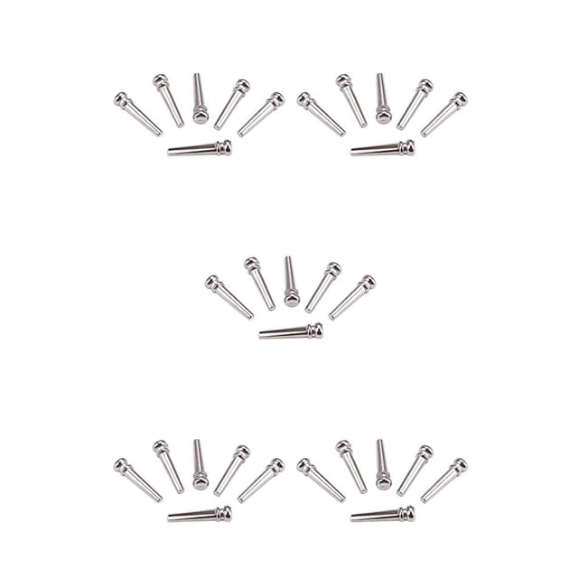 Eigraketly 6 Pieces Guitar Bridge Universal Solid Replacement Pin Part Component Silver Color Music Instrument String Guitars Nuts Type2 NO2 Eigraketly CBP470838