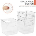 thumbnail image 2 of Sorbus Plastic Storage Bins Clear Pantry Organizer Box Bin Containers for Organizing Kitchen Fridge, Food, Snack Pantry Cabinet, Fruit, Vegetables, Bathroom Supplies, (Square, 8-Pack), 2 of 17