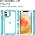 thumbnail image 6 of Case for iPhone 12 iPhone 12 pro Case Slim Dropproof [Defend from Drop/Scratch/Slip/Fingerprint] Clear Acrylic Hard Back Soft TPU Bumper Hybrid Phone Cover for iPhone 12 Pro/12-Crystal Blue, 6 of 16