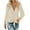 Beige, variant on Chbgutlmr Womens Blouses Tie Front V Neck Button down Long Sleeve Casual Work Shirts Solid Color Dressy Tops