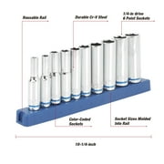 Hyper Tough 11-Piece 1/4-in mm, Deep Drive Socket Set