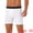 White, variant on DARING DIVA Men's Lightweight Solid Color Soft Stretch Open-fly Boxer Briefs 28 Black