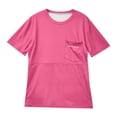 thumbnail image 4 of Gelikeya Nursing Shirt Maternity Breastfeeding Shirts Soft Comfortable Short Sleeve Round Neck Tank Tops with Hidden Zipper Hot Pink, Size M, 4 of 4
