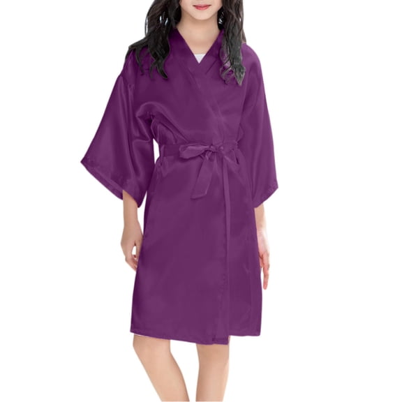 Odeerbi Pajamas Children Baby Kid Girl Print Kimono Robes Bathrobe Sleepwear Clothes Coat
