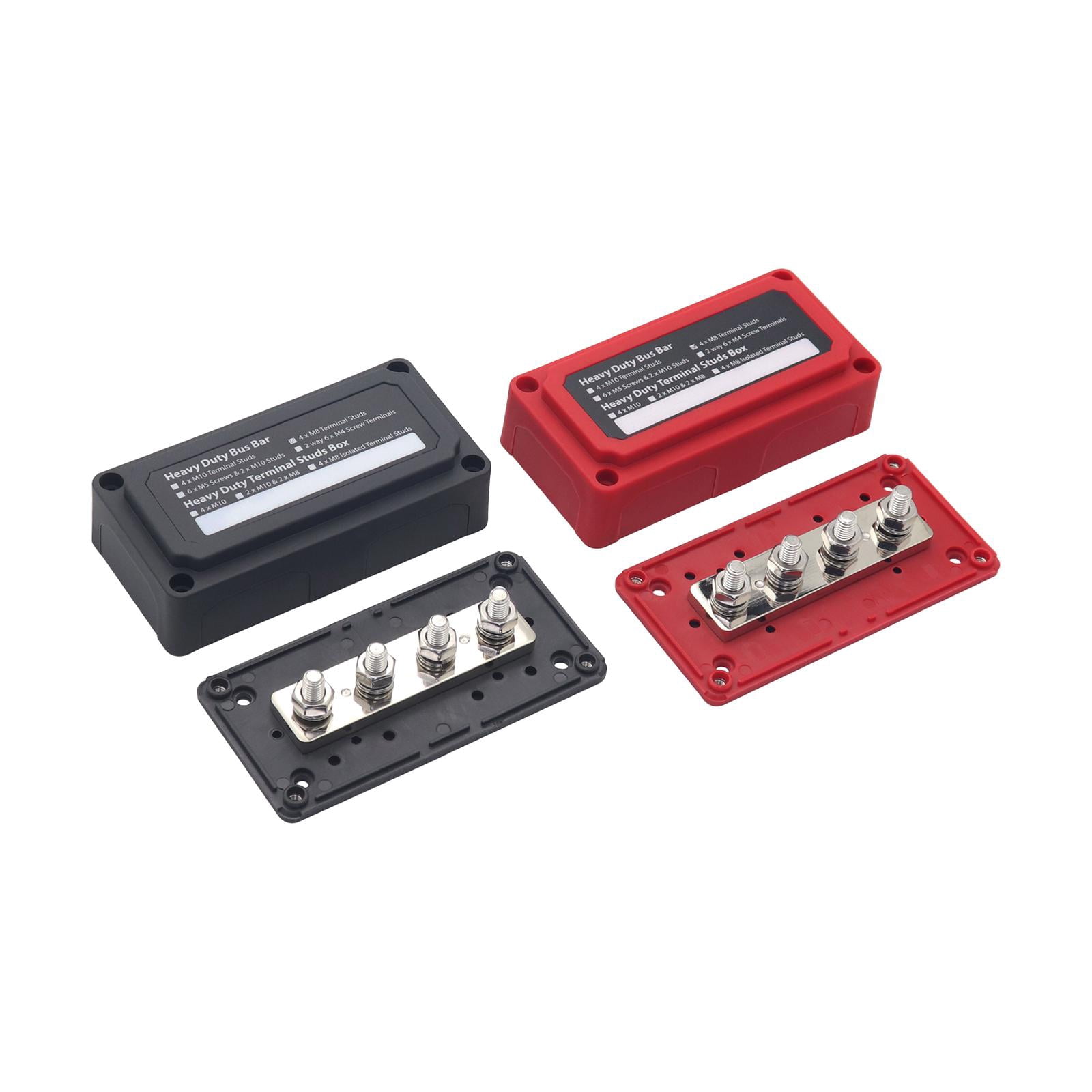 2x Power Distribution Block Junction Block Heavy Duty 300 Amp Rating Bus Bar Terminal Block for Truck Boat Car RV Marine Style A