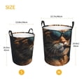 thumbnail image 3 of Cauagu Dapper Cat in Sunglasses for Laundry Basket,Collapsible Organizer Basket for Storage Bin Toy Bins Gift Baskets Bedroom Clothes Children Nursery Hamper -Small, 3 of 7
