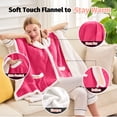 thumbnail image 4 of PMONPA Wearable Heated Throw Blanket for Adult, Electric Heated Wrap Poncho Shawl with Pockets, 6 Heating Levels & 2 to 10 Hours Time Settings, 51" x 61", Rose Red, 4 of 6