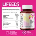 thumbnail image 3 of Multivitaminico para La piel LIFEED5 Skin Ácido Hialuronico Colágeno Hidrolizado Vitamina C Vitamina E Coenzima Q10 Zinc Magnesio y Calcio 60 dias, 3 of 10