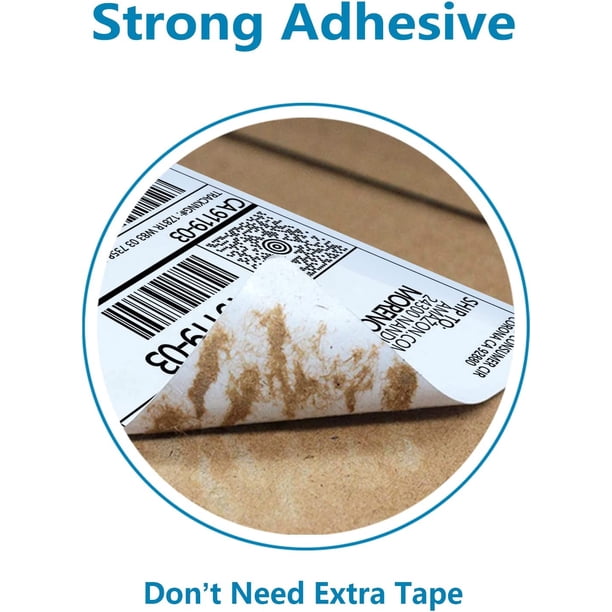 JADENS Thermal Shipping Labels 4x6, Self-Adhesive Fanfold Shipping