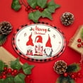 thumbnail image 2 of 25 Count Christmas Oval Paper Plates,12.3"x9.3" Large Disposable Dinner Serving Platters for Holiday Xmas Dinnerware Table Decorations-Santa Pattern, 2 of 6