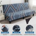 thumbnail image 2 of 2024 Stretch Futon Slipcover Armless Sofa Cover Sofa Bed Cover Furniture Protector Without Armrests Soft with Elastic Bottom, 2 of 8