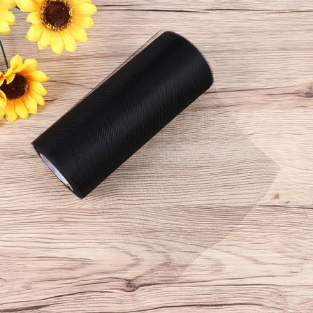 Greenadscape Black Tulle Netting Rolls 1Pack 6 Inches x 25 Yards for Decorative Use