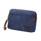 thumbnail image 2 of Bolso de mano para hombre con correa de cuero azul portátil, 2 of 8