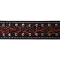 thumbnail image 4 of 43-44  Western Heavy Duty Unisex Genuine Leather Floral Tooled Belt Brown 26JQ01, 4 of 4