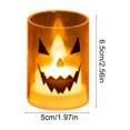 thumbnail image 2 of Halloween Flameless Candle, Flickering LED Candle Decor Battery Operated Candle Lamp with Timer, Halloween Party Decoration Light for Indoor Tabletop, Shelf, and Mantel Scene Arrangement, 2 of 6