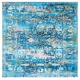 thumbnail image 2 of SAFAVIEH Bahia Linda Oriental Polyester Machine Washable Area Rug, Blue/Gold, 6'7" x 6'7" Square, 2 of 12