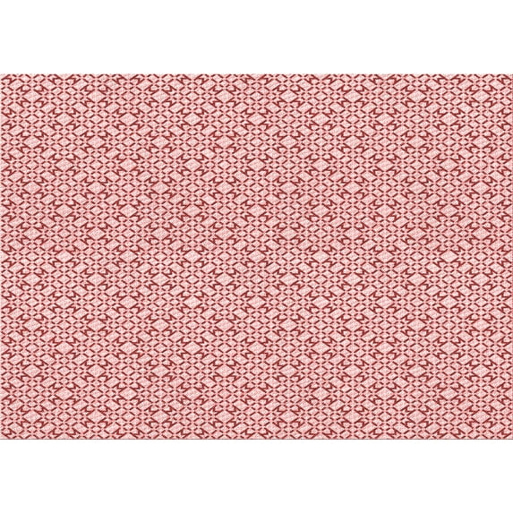 Ahgly Company Indoor Rectangle Patterned Valentine Red Area Rugs, 2' x 4'