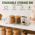 thumbnail image 6 of Pantry Organizers and Storage, Clear Plastic Storage Bins with Handles, Stackable Clear Organizer Bins for Pantry, Fridge Organizer Bins, Refrigerator Storage and Freezer Organizer Bins, Set of 6, 6 of 9