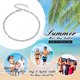 thumbnail image 2 of Tobillera de Plata Esterlina Silvora Cadena Fígaro Pulsera de Pie Joyería de Playa para Mujer, 2 of 7