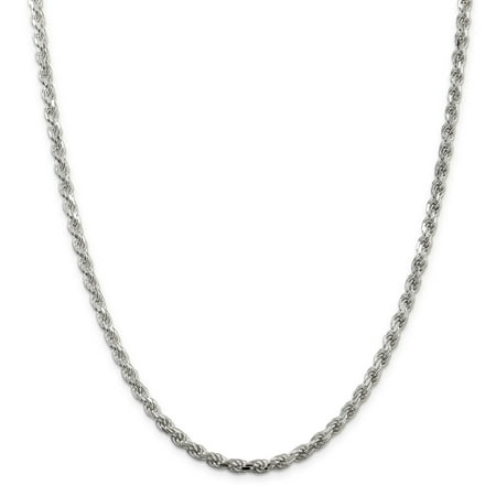 Sterling 925 Charm Pendant - 925 Sterling Silver 4.25mm Link Rope Chain Necklace 18 Inch Pendant Charm For Women