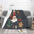 thumbnail image 2 of XMXT Throw Blanket, Christmas Cartoon Elements Machine Washable Blankets for Sofa, 60 x 50 inches, 2 of 9