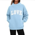 thumbnail image 2 of Turilly Women's Winter Printed High Neck Long Sleeved Hoodless Sweatshirts Without Hat Pocket Hoodie, 2 of 5