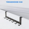 thumbnail image 2 of Gancho elegante y resistente, material de aluminio espacial anticorrosión y antioxidante, ganchos para puertas para crear espacio de almacenamiento adicional en habitaciones de niños, baños, salas de, 2 of 5