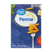 Great Value Penne Pasta, 16 oz Box, (Shelf Stable)