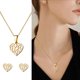 thumbnail image 2 of Collar Colgante Corazón Pendientes Nota Musical Joyas de Personalidad, 2 of 4