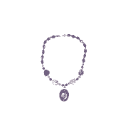 Mogul Purple Amethyst Beads Necklace Stone Beads Boho Artisan Jewelry