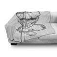 thumbnail image 3 of King Soft Flannel Fleece Throw Blanket, Sketchy Skull Crown Hip Hop Street Style Necklace Chain Gem Image Print, Cozy Plush for Indoor and Outdoor Use, 50" x 60", Charcoal Grey White, by Ambesonne, 3 of 6