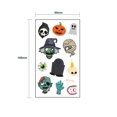 thumbnail image 2 of hoja de pegatinas de tatuaje de Halloween de dibujos animados para niños Tatuaje falso yeacher Etiqueta engomada del tatuaje, 2 of 5