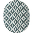 thumbnail image 2 of Jill Zarin Outdoor Collection Area Rug - Napa (7' 10" x 10' Oval Teal/Ivory), 2 of 8
