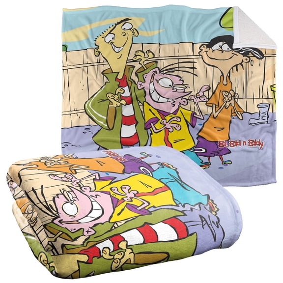 Ed EDD N Eddy Blanket, 50"x60", Backyard Boys Silky Touch Sherpa Back Super Soft Throw Blanket