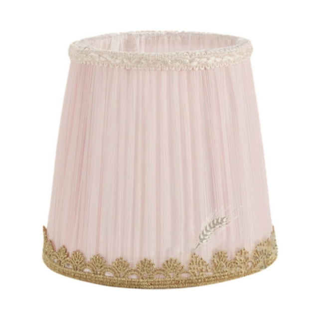Cubierta de lámpara de lámpara de tela Cubierta E14 Decoración de tornillos Romántico Cubierta de lámpara Cobertura de la lámpara Café Dormitorio del Rosa
