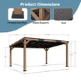 thumbnail image 2 of Modern Shade 12'x16' Supreme Cedar Wood Gazebo Hardtop Slope Roof for Backyard Deck, 2 of 8