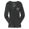 thumbnail image 1 of Camiseta térmica con Cuello en V Aeropostale gris mediana, 1 of 2