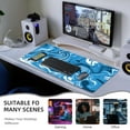 thumbnail image 6 of Fluid Pattern Gaming Mouse Pad for Desk,Desk Mat with 3mm Non-Slip Base,Large Mouse Pad Gaming Mousepad,Waterproof Mouse Mat Desk Pad with Seamed Edges,31.5x11.8In Mousepad for Gaming,Office,Home,Blue, 6 of 6