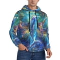 thumbnail image 2 of Wukai Colorful Winged Dolphin Print Men Hoodies Fleece Sweatshirts Long Sleeve Sweaters Pullover Fall Outfits Winter Clothes-Large, 2 of 7