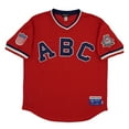 thumbnail image 2 of Men's Rings & Crwns #44 Red Atlanta Black Crackers Mesh Replica V-Neck Jersey, 2 of 3