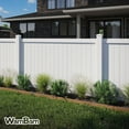 thumbnail image 4 of 4ft H x 6ft W (1 Panel + 1 Post) No Dig WamBam Westport Fence Kit, White Vinyl Privacy Fence Panel, Easy DIY Installation Fence Panel Kit, Durable Outdoor Fence for Yard or Garden, BL19105, 4 of 8