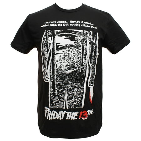 Friday The 13th Shirt Men's Movie Poster Graphics Black T-shirt (Best Places To Shop Black Friday Los Angeles)