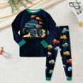 thumbnail image 2 of Paguaki Kids Pjs Pajamas Sets 2pc Button Front Collar Pj Outfits Baby Boys Tops Pants Clothes 3T 4T, 2 of 4