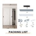 thumbnail image 4 of 60" x 80" No assembled Request 80-Inch Space-Saving K-Type Sliding Closet Door - Wood Grain Door Panel, Includes Complete Hardware Set, 4 of 7