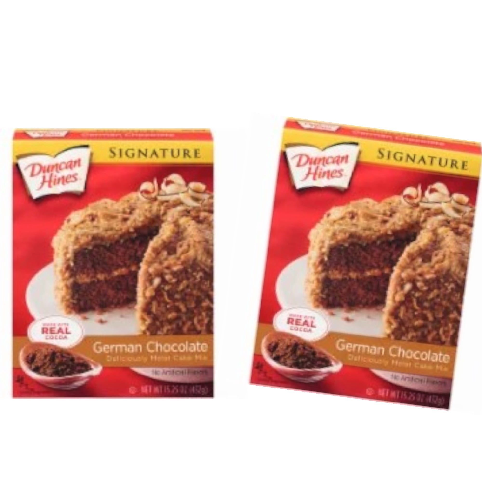 2 Pack ) Duncan Hines Signature German Chocolate Cake Mix 15.25 oz