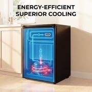 Whynter Compact Upright Convertible Fridge/Freezer with Lock, 3.1 Cu. Ft., Black, Energy Star
