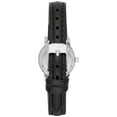 thumbnail image 3 of Time and Tru Women's Analog Wristwatch: Silver Tone Round Case; Black Faux Leather Strap (FMDOTT009), 3 of 4