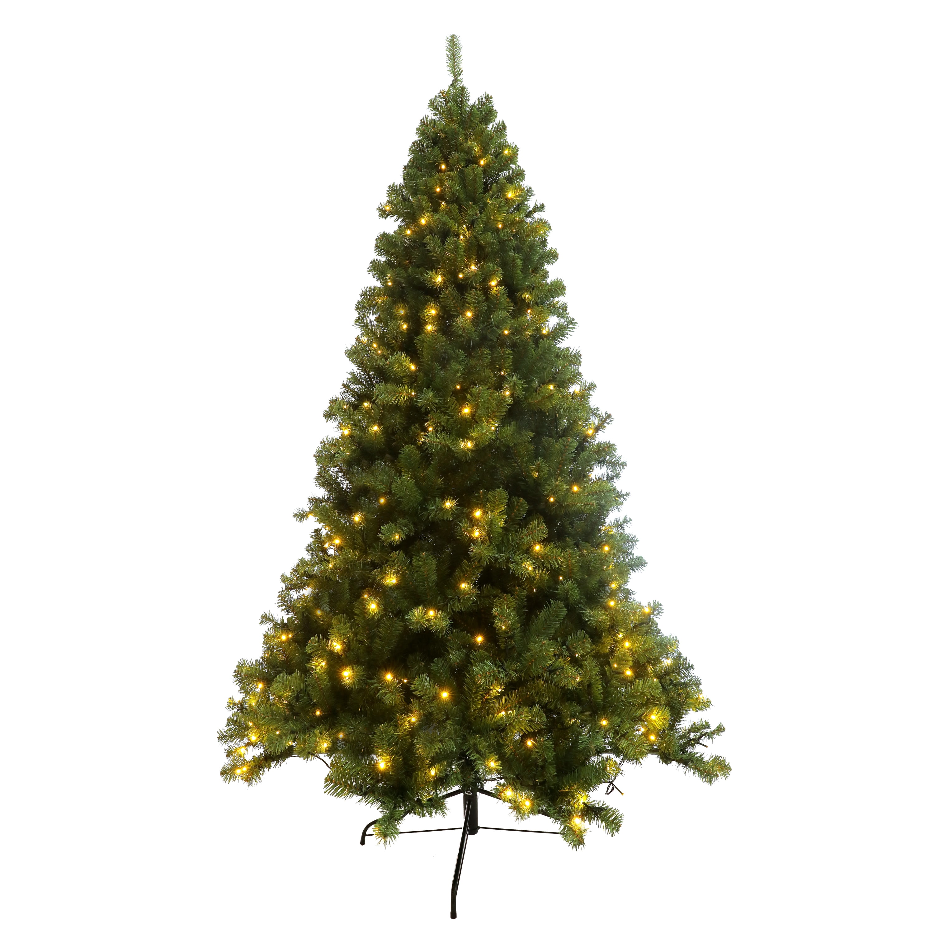 MOONMISS Pre-lit 7.5ft Artificial Hinged Xmas Christmas Tree with 400 Pre-strung Led Lights and Foldable Stand